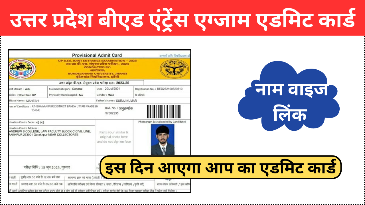 UP BEd Admit Card 2024