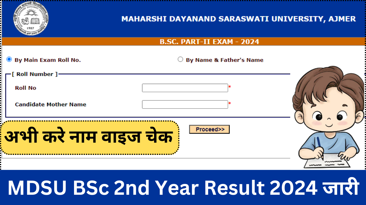 MDSU BSc 2nd Year Result 2024