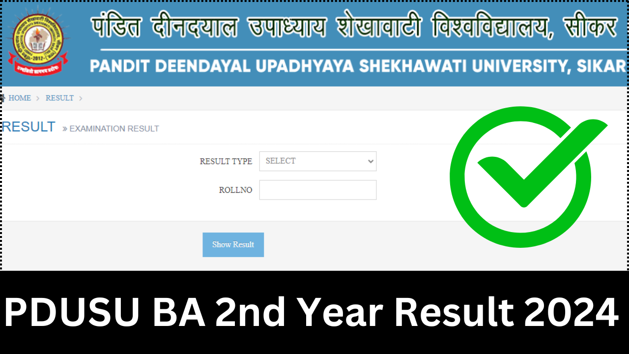 Shekhawati University BA 2nd Year Result 2024