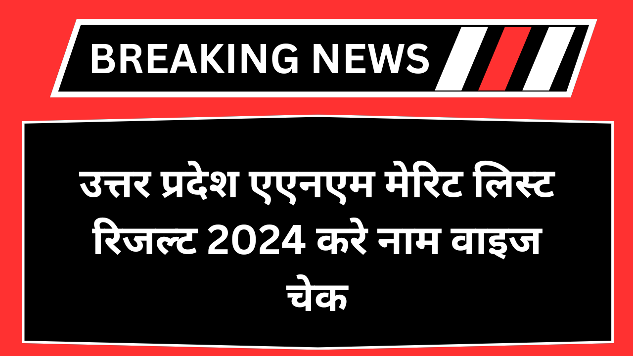 UP ANM Merit List 2024