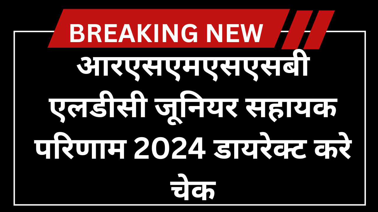 Rajasthan LDC Result 2024